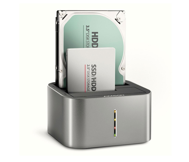 Axagon ADSA-DC, USB-C 5Gbps - 2x SATA 6G 2.5"/3.5" SSD/HDD - 1353417 - zdjęcie